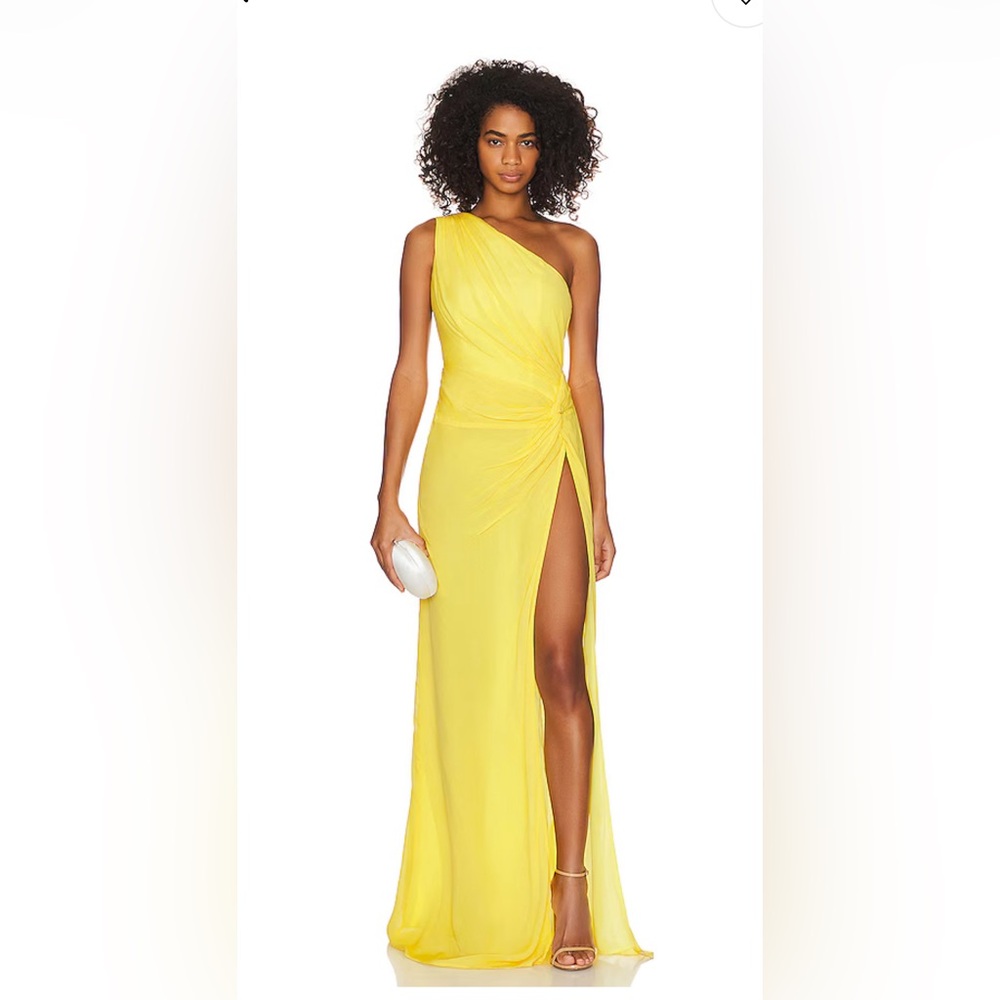 NWT SAU LEE Helene Dress in Canary Yellow, size US 0
